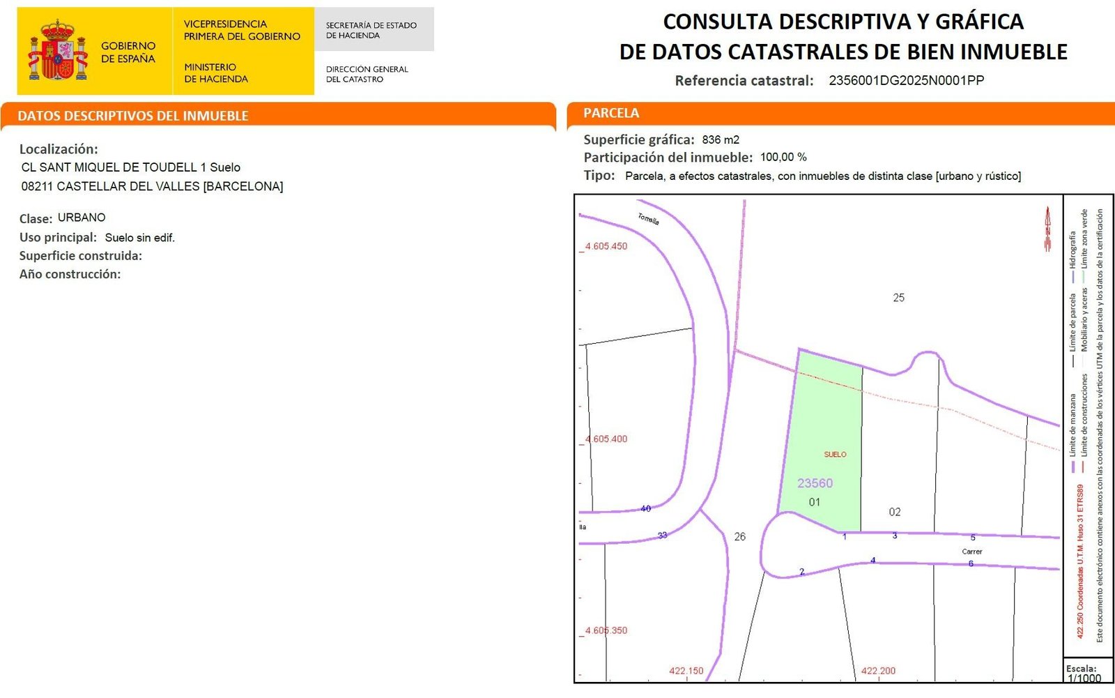 Photo 2 of Urban building plot in Can Font – Castellar del Vallès