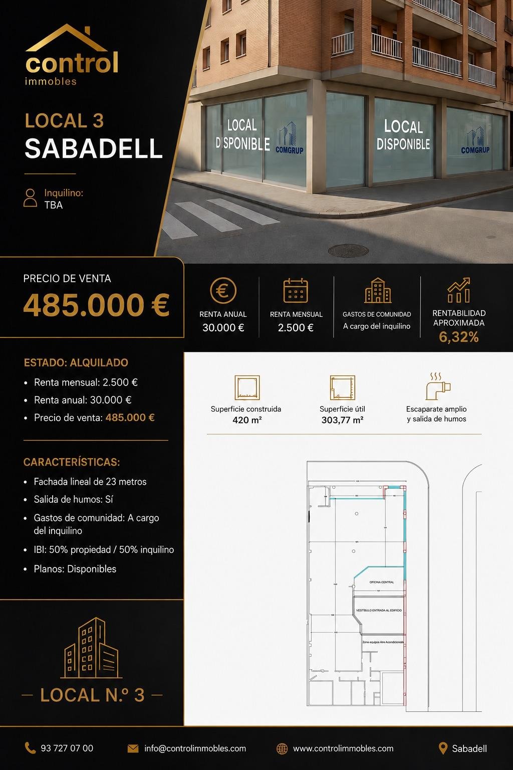 GRAN LOCAL ESQUINERO EN CREU ALTA ESPECIAL EN RENTABILIDAD
